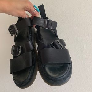 Vintage Dr. Martens Black Gryphon Gladiator Sandals